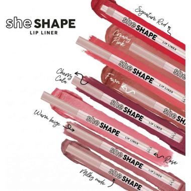 REVERS COSMETICS She Shape Matita Labbra, Lip Liner, Lunga Durata. Labbra Piene e Definite, 8 Colori disponibili, No Transfer, non secca le labbra (04 Cherry Cola)