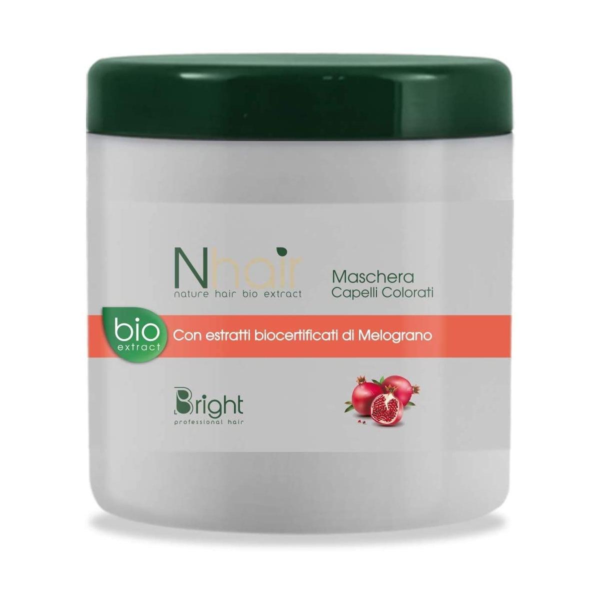Bright Nhair Maschera Melograno 1000 ml capelli colorati