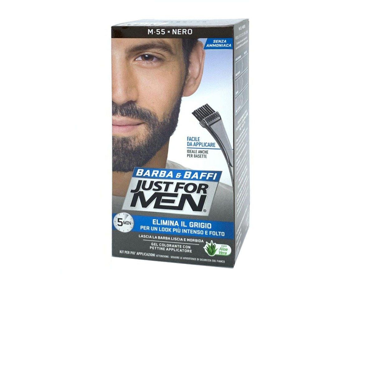 Just For Men Colorazione Barba e Baffi colore M55 Nero