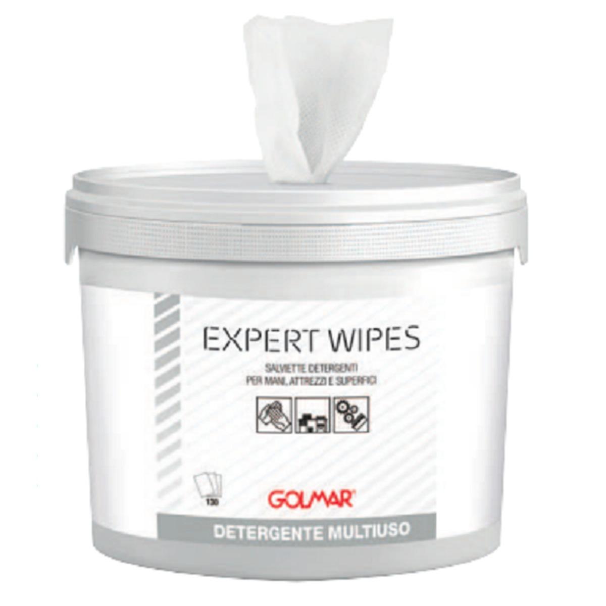 Golmar Expert Wipes - Salviette detergenti per mani, superfici e attrezzi (130 pz)