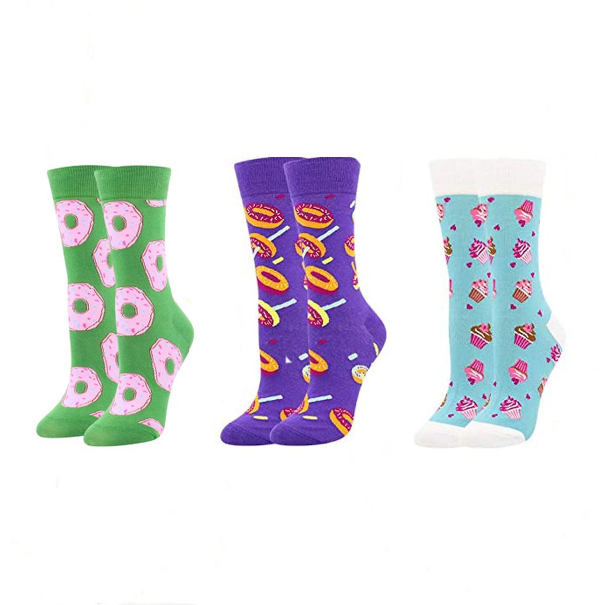 Calze Divertenti Varie Fantasie Unisex KIT Dolce 3 Paia