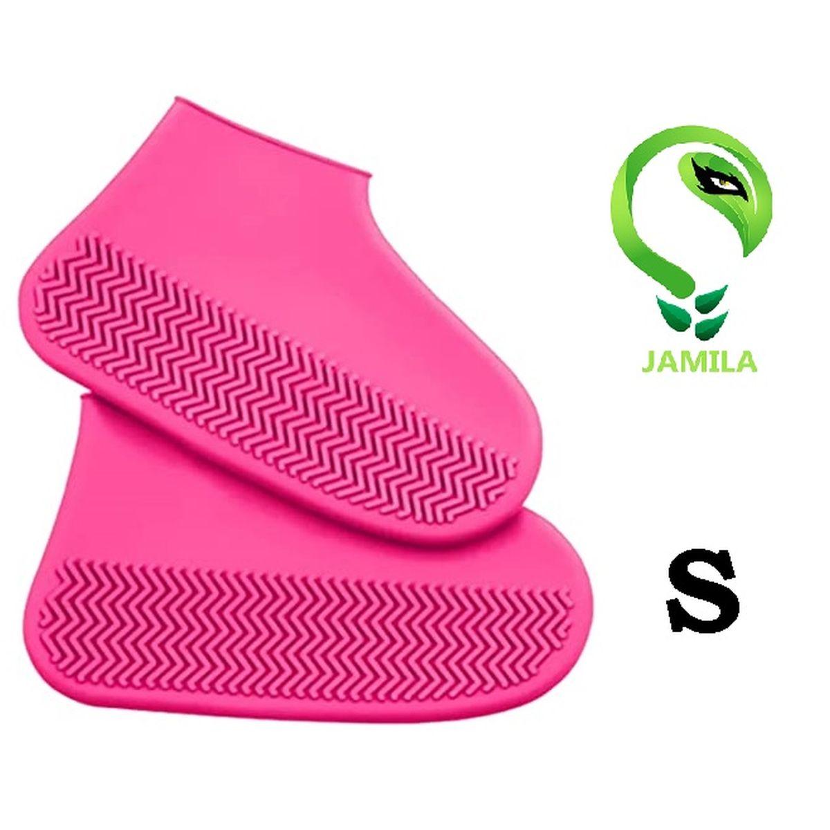Copriscarpe Impermeabili per Pioggia in Silicone Riutilizzabile Antiscivolo ROSA Misura S (30-34)