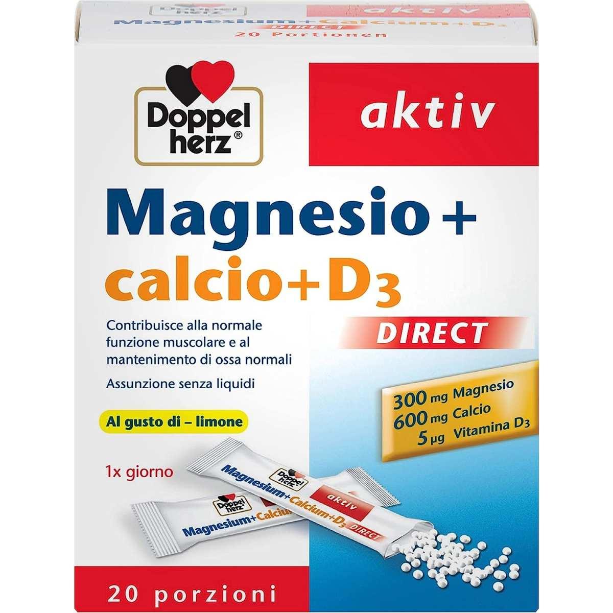 Doppel Herz - Magnesio + Calcio + Vit. D3 (300 mg+ 600mg + d3)