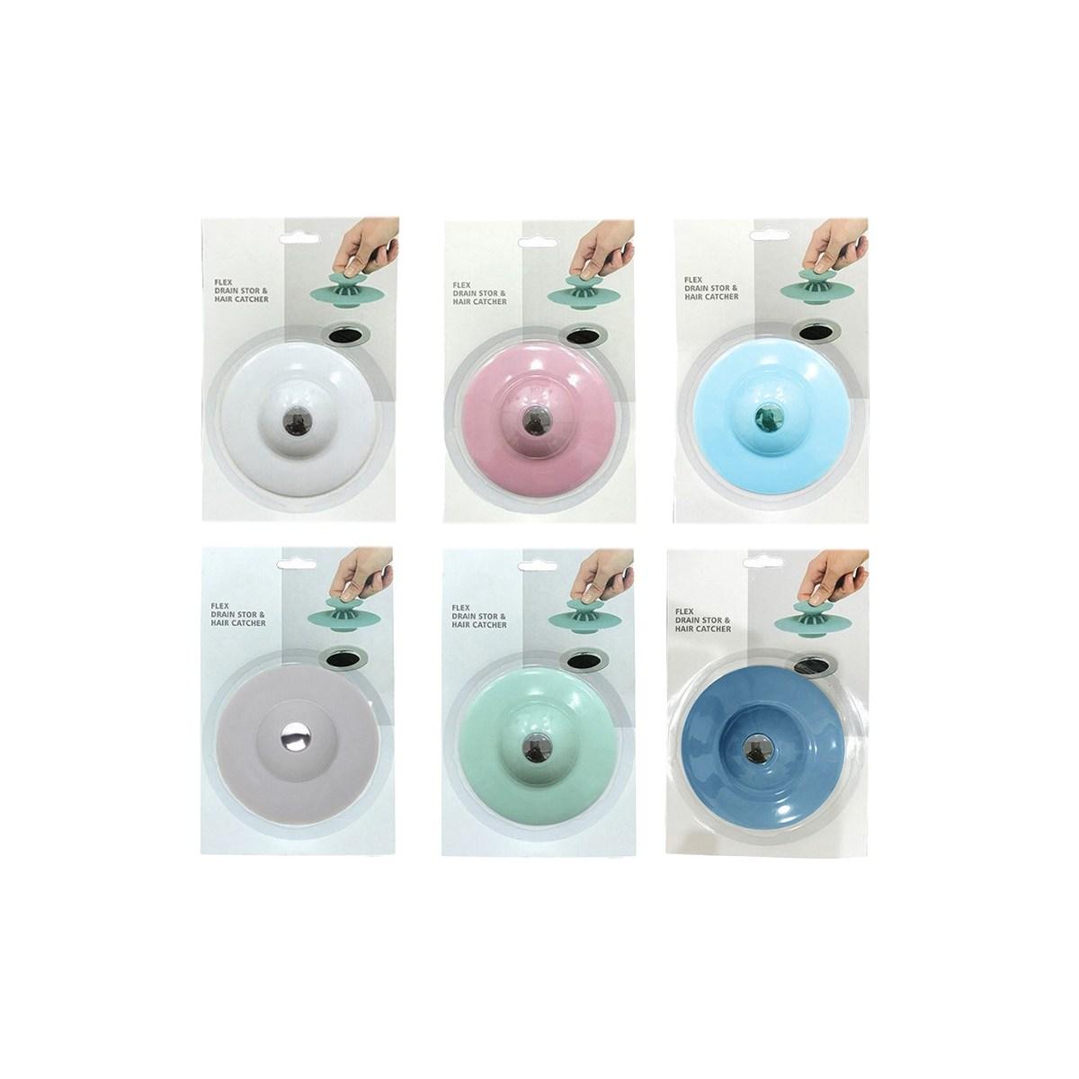 Casa e Benessere - Tappo filtro in silicone per lavabo vasca (verde acqua)