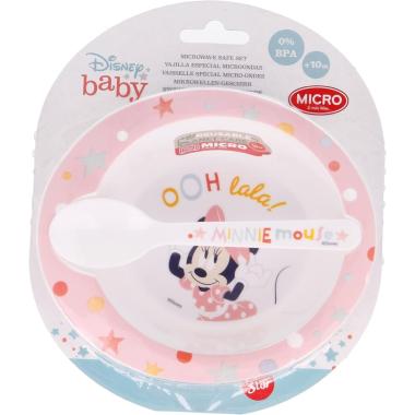 Disney Minnie Servizi Da Tavola Per Bambini - Kit Piatto + Cucchiaio