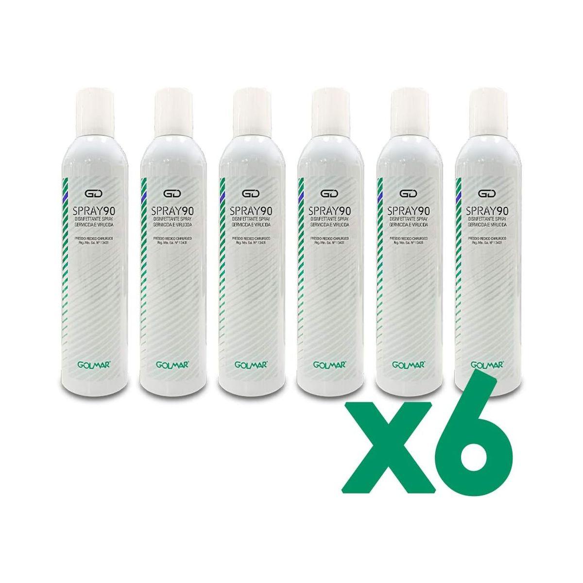 Golmar Spray GD 90 Multiuso Disinfettante Germicida (Kit da 6 pezzi)  - 2400 ml